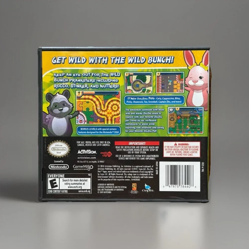 Zhu Zhu Pets 2 Nintendo Ds Featuring The Wild Bunch Tested Working CIB Complete!